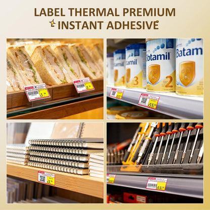 50x30mm (1.96"x1.18") Thermal Labels 1 Roll White Shelf Price