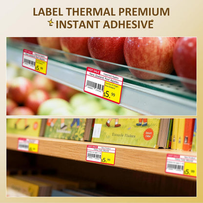 50x30mm (1.96"x1.18") Thermal Labels 1 Roll White Shelf Price