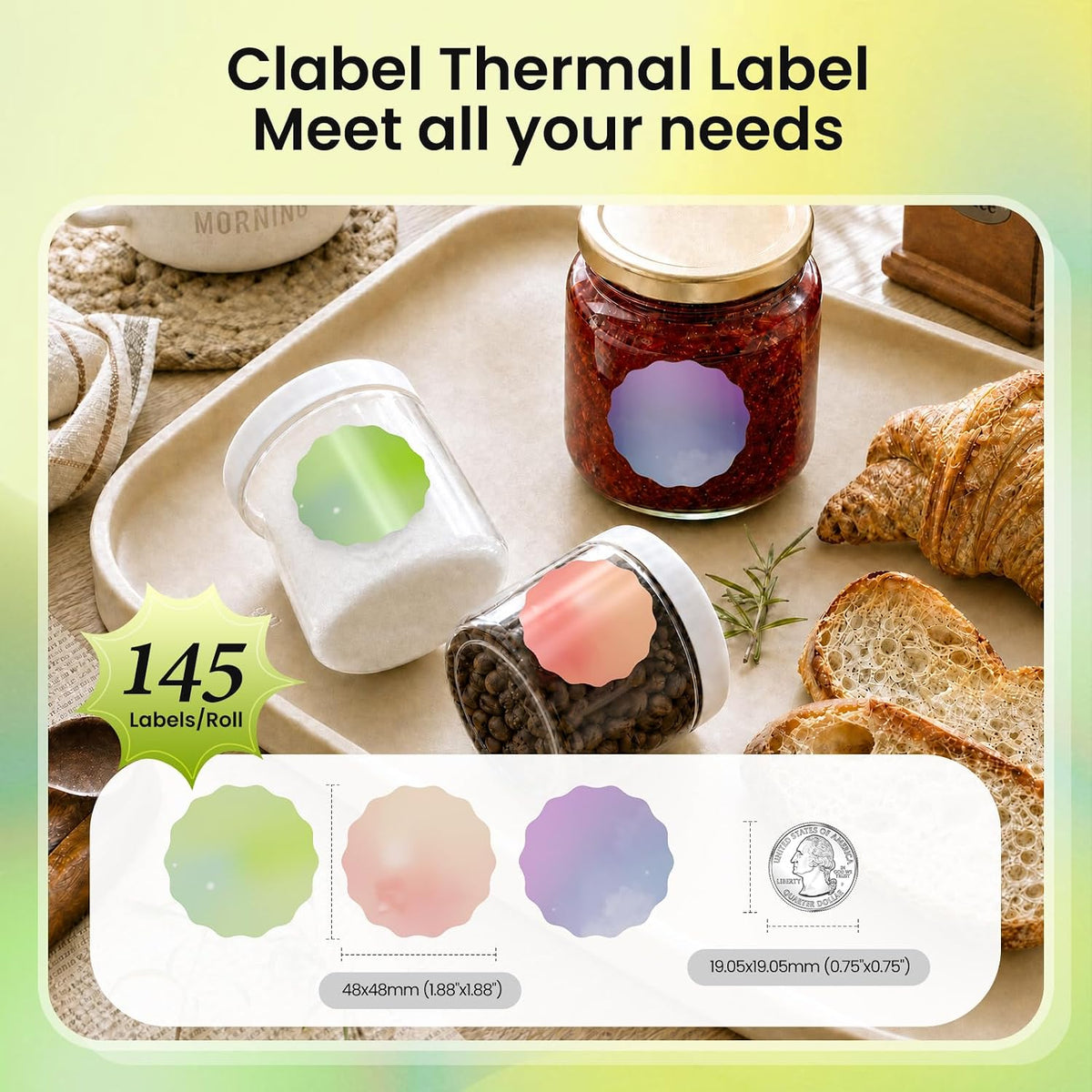 50x30mm (1.96"x1.18") Thermal Labels 1 Roll White Shelf Price