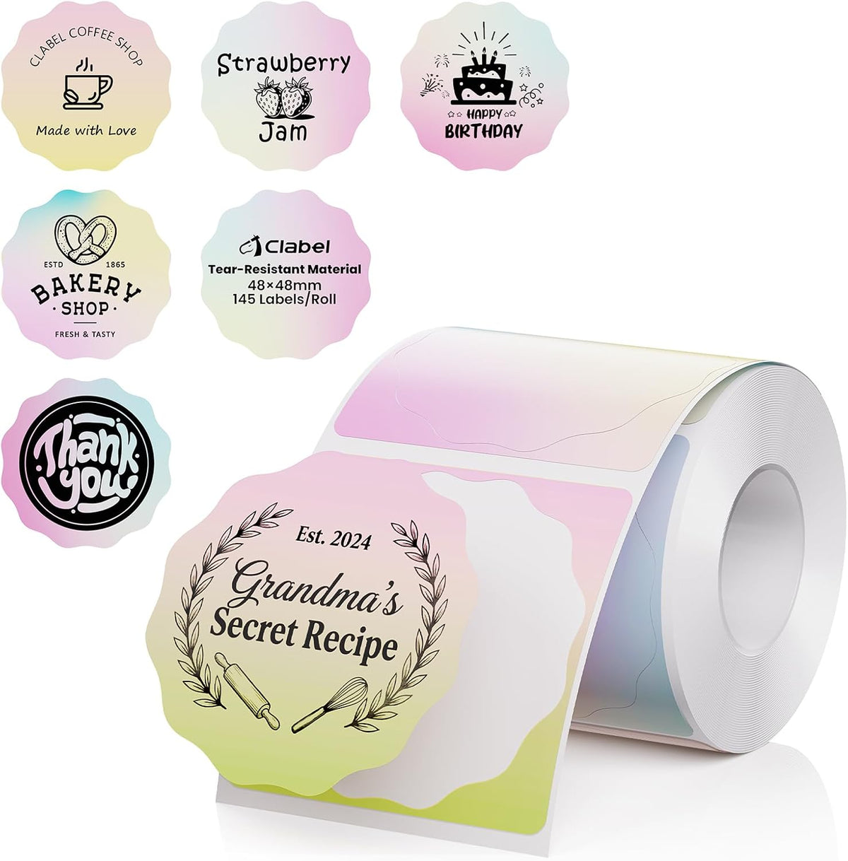 50x30mm (1.96"x1.18") Thermal Labels 1 Roll White Shelf Price