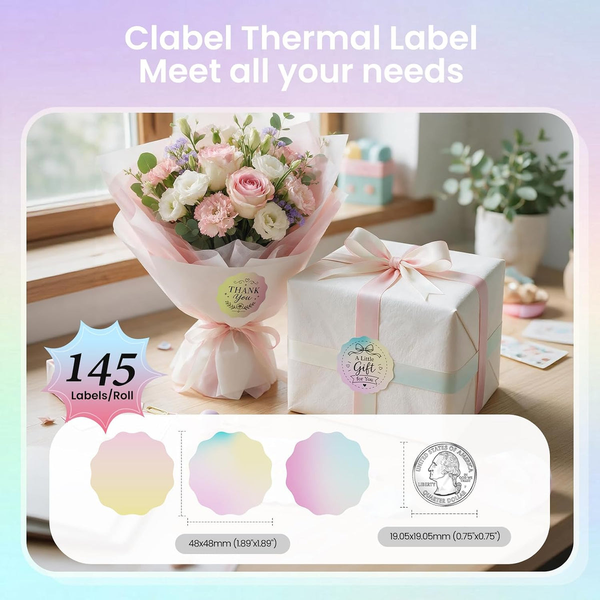 50x30mm (1.96"x1.18") Thermal Labels 1 Roll White Shelf Price