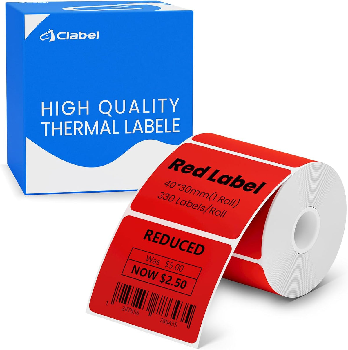 50x30mm (1.96"x1.18") Thermal Labels 1 Roll White Shelf Price