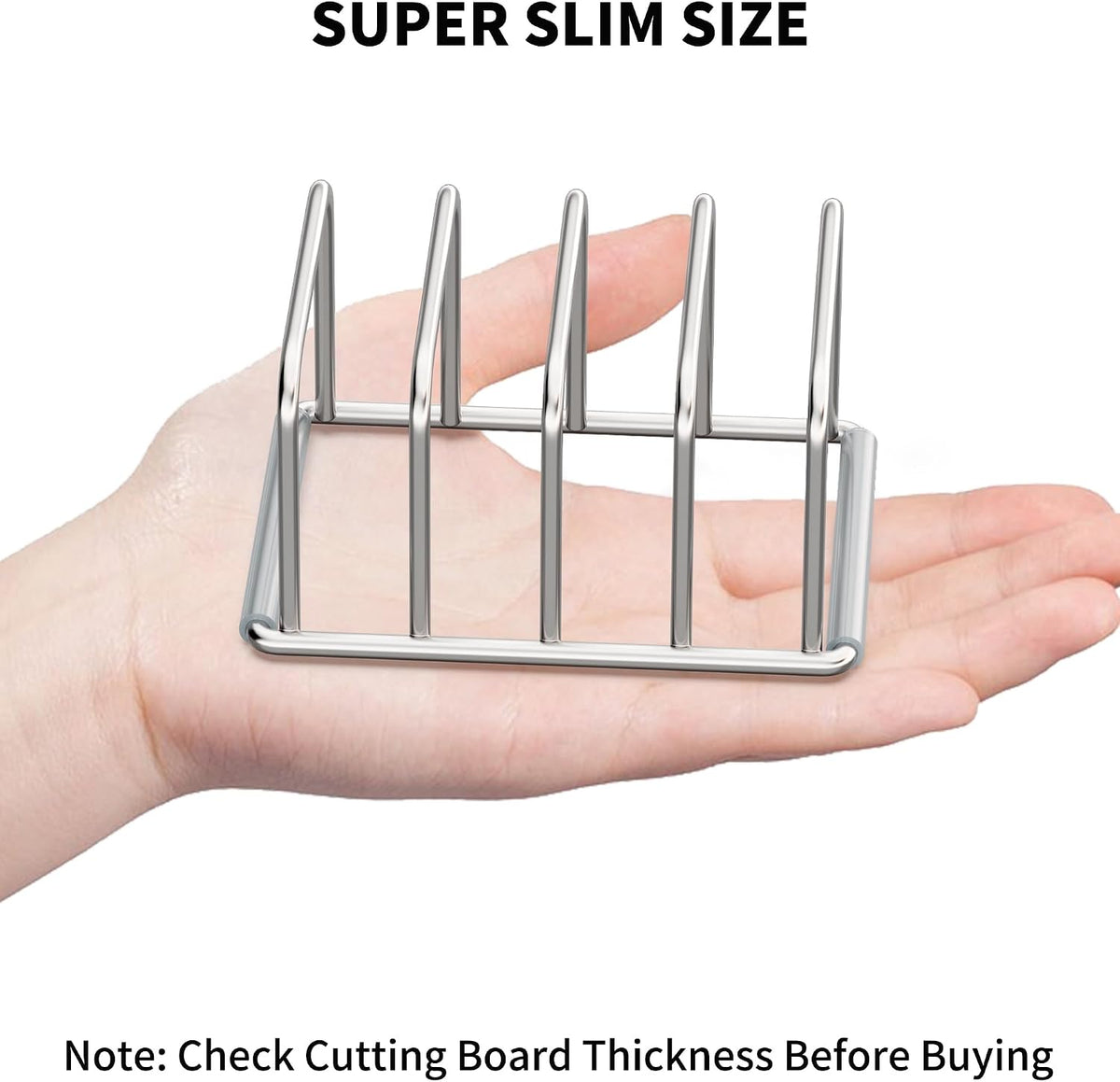 Cutting Board Holder Stand, Chopping Board Organizer Rack with 304 Stainless Steel, Cookie Sheet Storage Organizer, 1.0 & 1.2 Inch Wide Slots