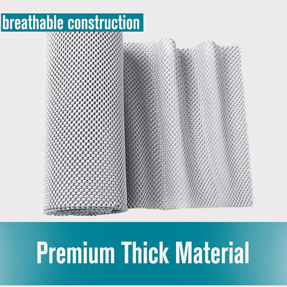 Shelf Liner, Non-Adhesive Roll Drawer Liners 12 Inches x 20 Feet, Non Slip Grip Durable Strong Clean, Shelving Liner for Kitchen cabinets,Storage, Desks, Kitchenware, Tableware, Light Gray