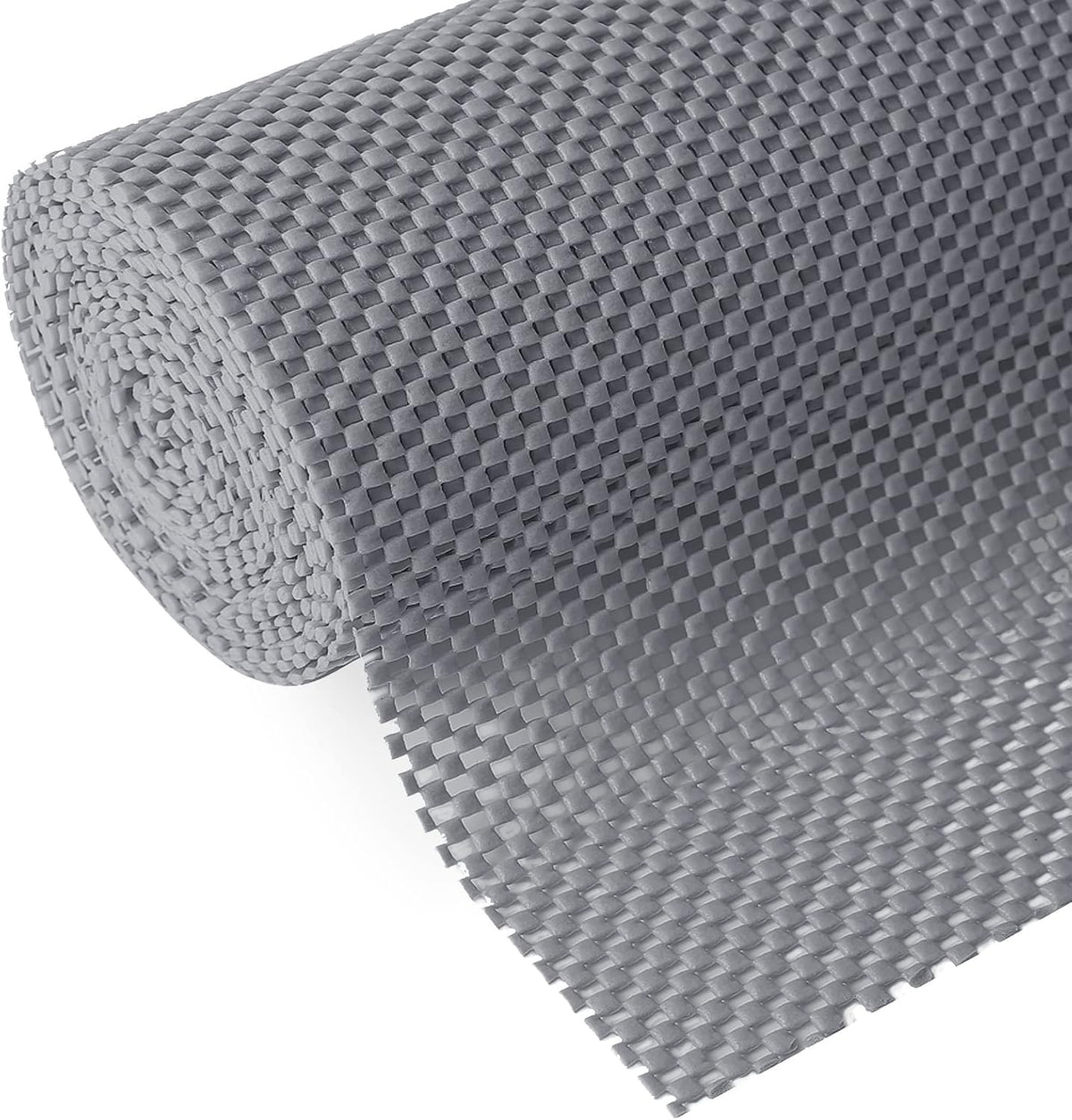 Shelf Liner, Non-Adhesive Roll Drawer Liners 12 Inches x 20 Feet, Non Slip Grip Durable Strong Clean, Shelving Liner for Kitchen cabinets,Storage, Desks, Kitchenware, Tableware, Light Gray