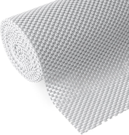 Shelf Liner, Non-Adhesive Roll Drawer Liners 12 Inches x 20 Feet, Non Slip Grip Durable Strong Clean, Shelving Liner for Kitchen cabinets,Storage, Desks, Kitchenware, Tableware, Light Gray