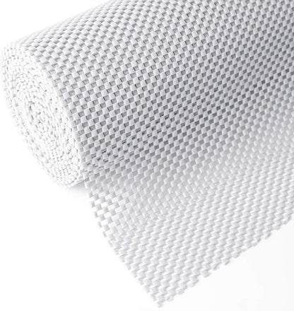 Shelf Liner, Non-Adhesive Roll Drawer Liners 12 Inches x 20 Feet, Non Slip Grip Durable Strong Clean, Shelving Liner for Kitchen cabinets,Storage, Desks, Kitchenware, Tableware, Light Gray