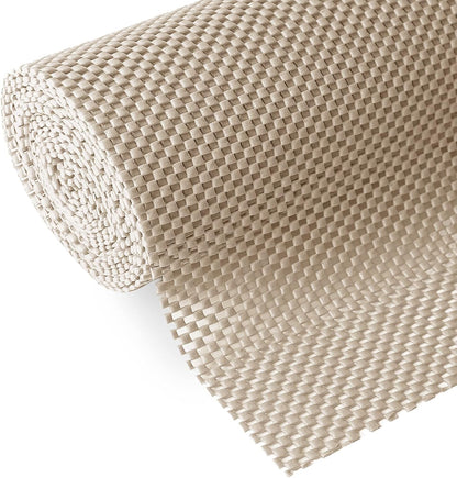 Shelf Liner, Non-Adhesive Roll Drawer Liners 12 Inches x 20 Feet, Non Slip Grip Durable Strong Clean, Shelving Liner for Kitchen cabinets,Storage, Desks, Kitchenware, Tableware, Light Gray