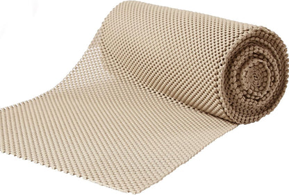 Shelf Liner, Non-Adhesive Roll Drawer Liners 12 Inches x 20 Feet, Non Slip Grip Durable Strong Clean, Shelving Liner for Kitchen cabinets,Storage, Desks, Kitchenware, Tableware, Light Gray