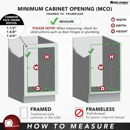 Chrome Two-Tier Wire Bottom Pullout Organizer with Soft-Close for Blind Corner Base Kitchen Cabinets, Adjustable 4-Basket Storage System, Min Opening Width of 15", 5PSP-15SC-CR
