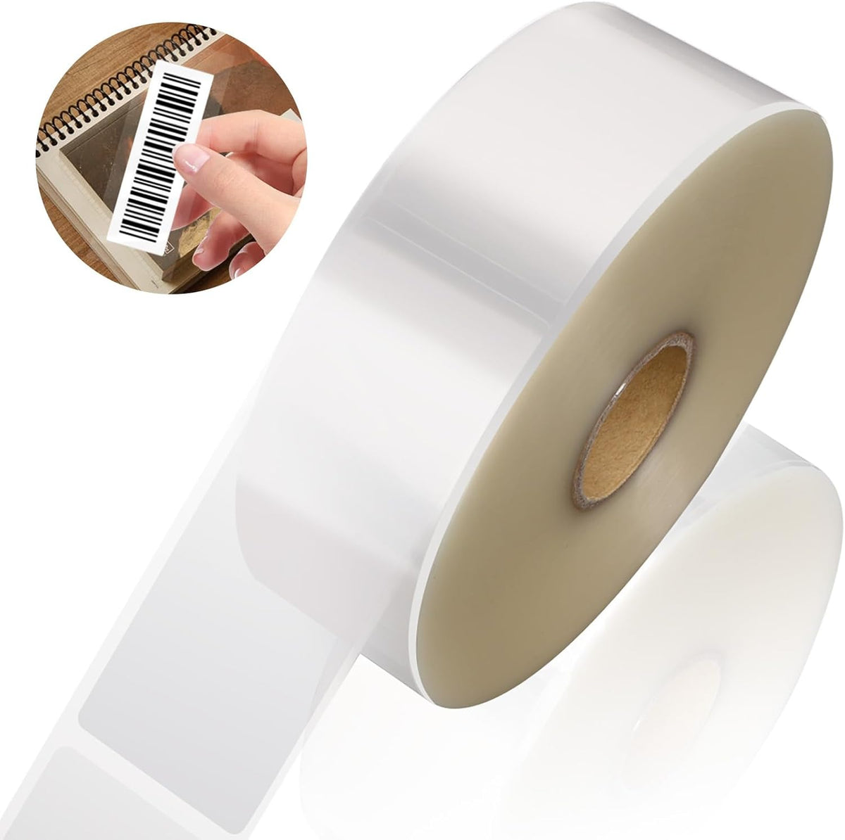 500pcs Clear Label Protector Waterproof Transparent 4 x 2 Inch | Clear Label Wafer Seal Stickers for Back to School Office Library Laboratory Protecting Barcode Number Clothes Food Labels
