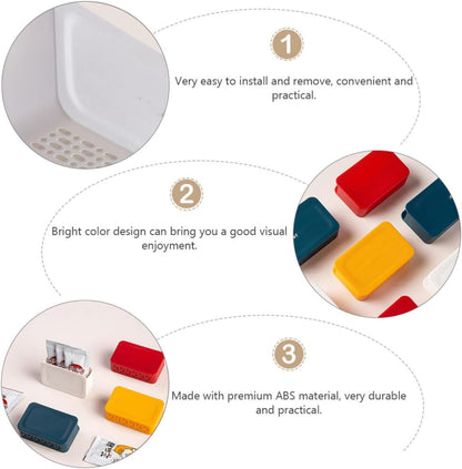 4pcs Refrigerator Side Door Hanging Storage Boxes Made of Sturdy Abs Material, Easy to Install and Remove, for Organizing Sauce Packets and Small Items in Your Fridge