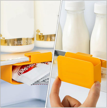 4pcs Refrigerator Side Door Hanging Storage Boxes Made of Sturdy Abs Material, Easy to Install and Remove, for Organizing Sauce Packets and Small Items in Your Fridge