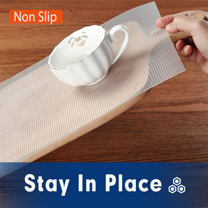 Shelf Liner, Drawer Liner, 12 x 120 Inches Cabinet Liner for Kitchen Cabinets Non-Adhesive Shelf Liners, Waterproof Shelf Paper with Non-Slip, Durable Liners, Clear
