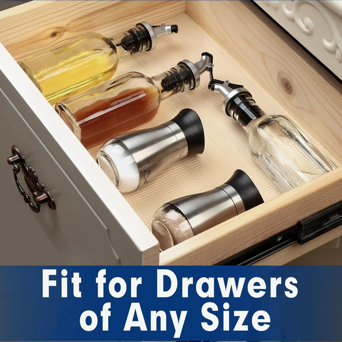 Shelf Liner, Drawer Liner, 12 x 120 Inches Cabinet Liner for Kitchen Cabinets Non-Adhesive Shelf Liners, Waterproof Shelf Paper with Non-Slip, Durable Liners, Clear