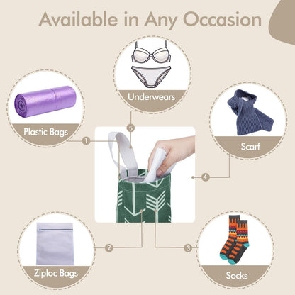 TOGETRUE Plastic Bag Holder, Large Wall Mount Trash Bag Storage Dispenser for Home, Kitchen, Travelling (Green)