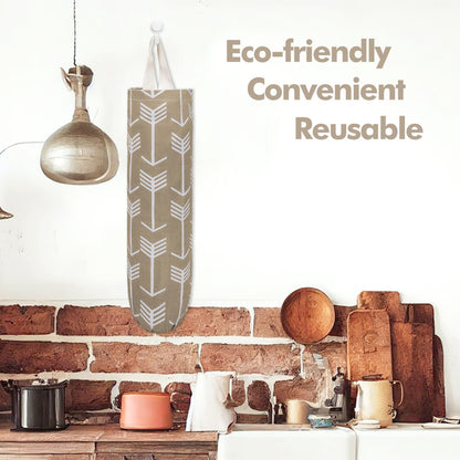 TOGETRUE Plastic Bag Holder, Large Wall Mount Trash Bag Storage Dispenser for Home, Kitchen, Travelling (Green)