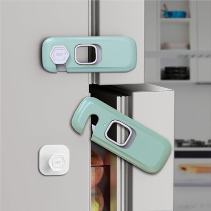 5 Pack Child Proof Refrigerator Lock, Baby Proofing Cabinet Locks, Oven Lock Child Safety, Fridge Lock, for Fridge, Drawers, Dishwasher, Oven, Cupboard, Closet, Adhesive, No Tools Need(Grey)