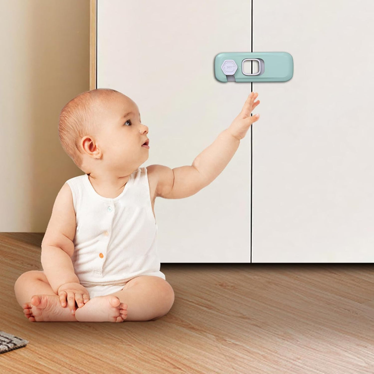 5 Pack Child Proof Refrigerator Lock, Baby Proofing Cabinet Locks, Oven Lock Child Safety, Fridge Lock, for Fridge, Drawers, Dishwasher, Oven, Cupboard, Closet, Adhesive, No Tools Need(Grey)
