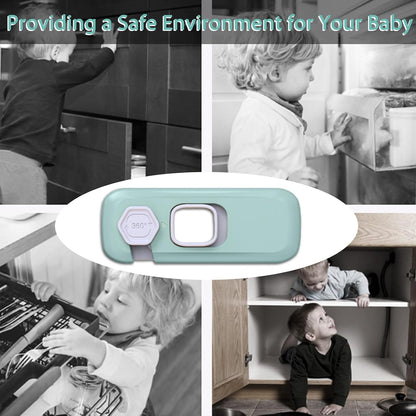 5 Pack Child Proof Refrigerator Lock, Baby Proofing Cabinet Locks, Oven Lock Child Safety, Fridge Lock, for Fridge, Drawers, Dishwasher, Oven, Cupboard, Closet, Adhesive, No Tools Need(Grey)