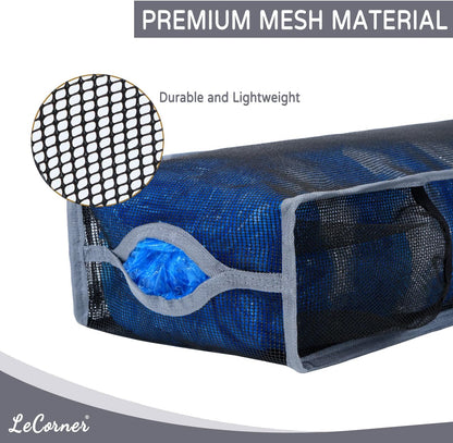 Plastic Bag Holder, Large Capacity Grocery Bag Holder, Breathable Mesh Plastic Bag Holders for Grocery Bags Storage, Lightweight Trash Bag Holder Dispenser Organizer, Black