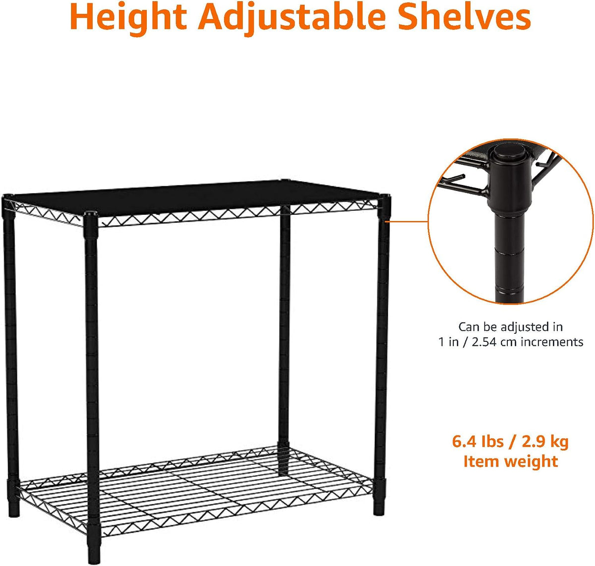 5-Shelf Adjustable Heavy Duty Steel Wire Rack, Space Saving Storage Shelving Organizer for Kitchen, Garage, No-Tool Assembly, 350 lbs Weight Capacity, 36" x 14" x 72", Chrome