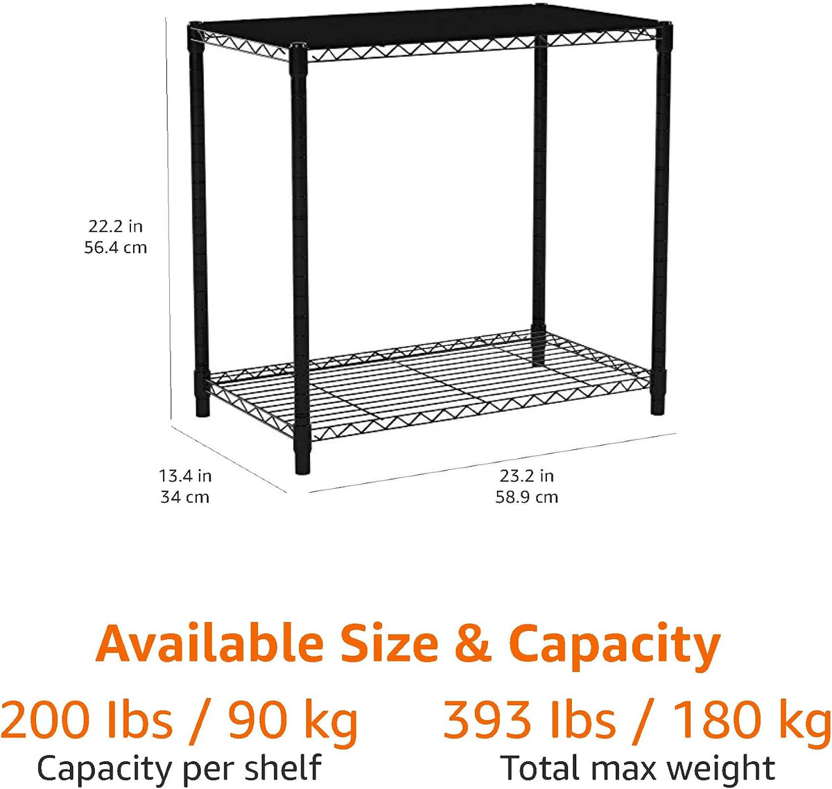 5-Shelf Adjustable Heavy Duty Steel Wire Rack, Space Saving Storage Shelving Organizer for Kitchen, Garage, No-Tool Assembly, 350 lbs Weight Capacity, 36" x 14" x 72", Chrome