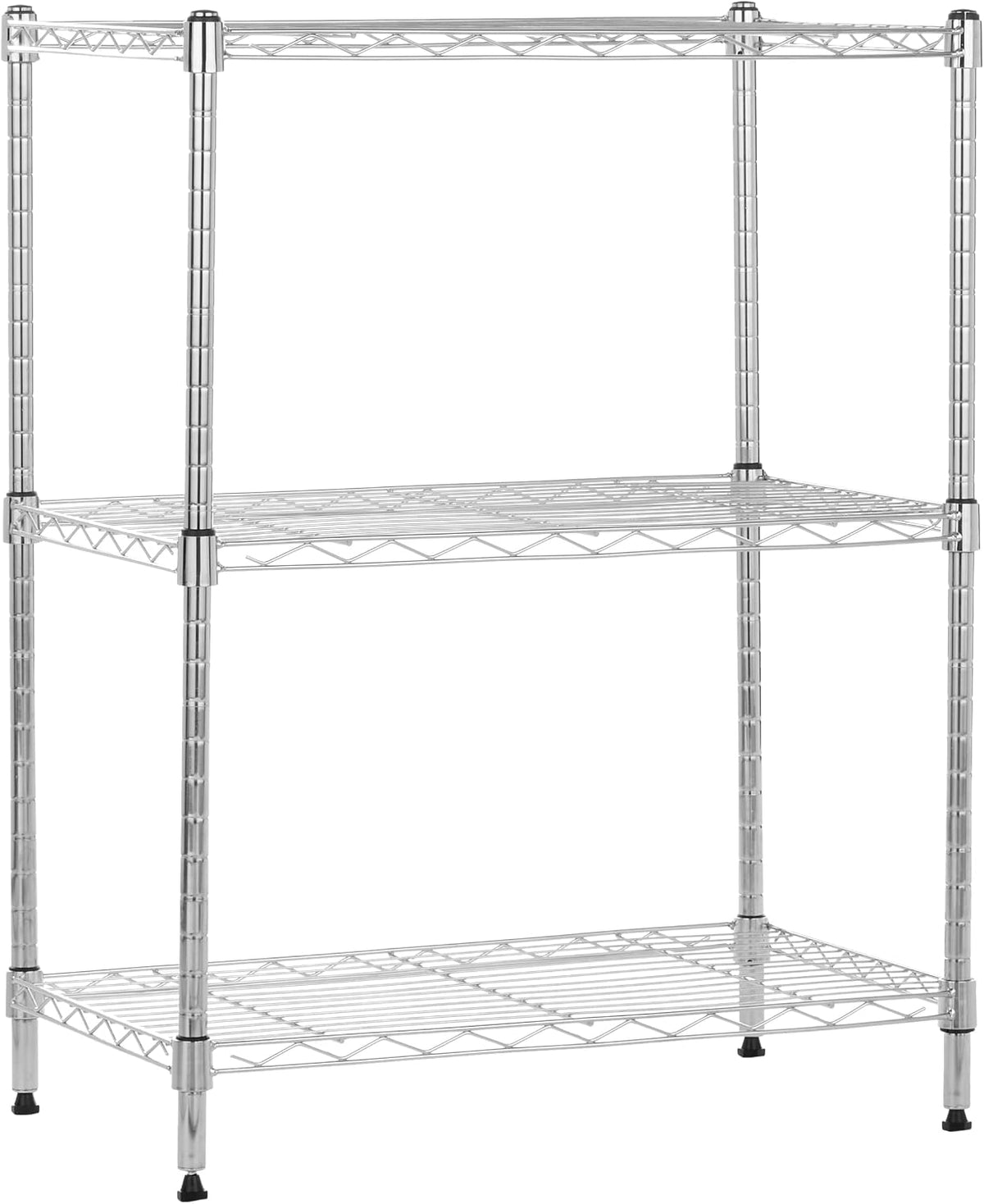 5-Shelf Adjustable Heavy Duty Steel Wire Rack, Space Saving Storage Shelving Organizer for Kitchen, Garage, No-Tool Assembly, 350 lbs Weight Capacity, 36" x 14" x 72", Chrome
