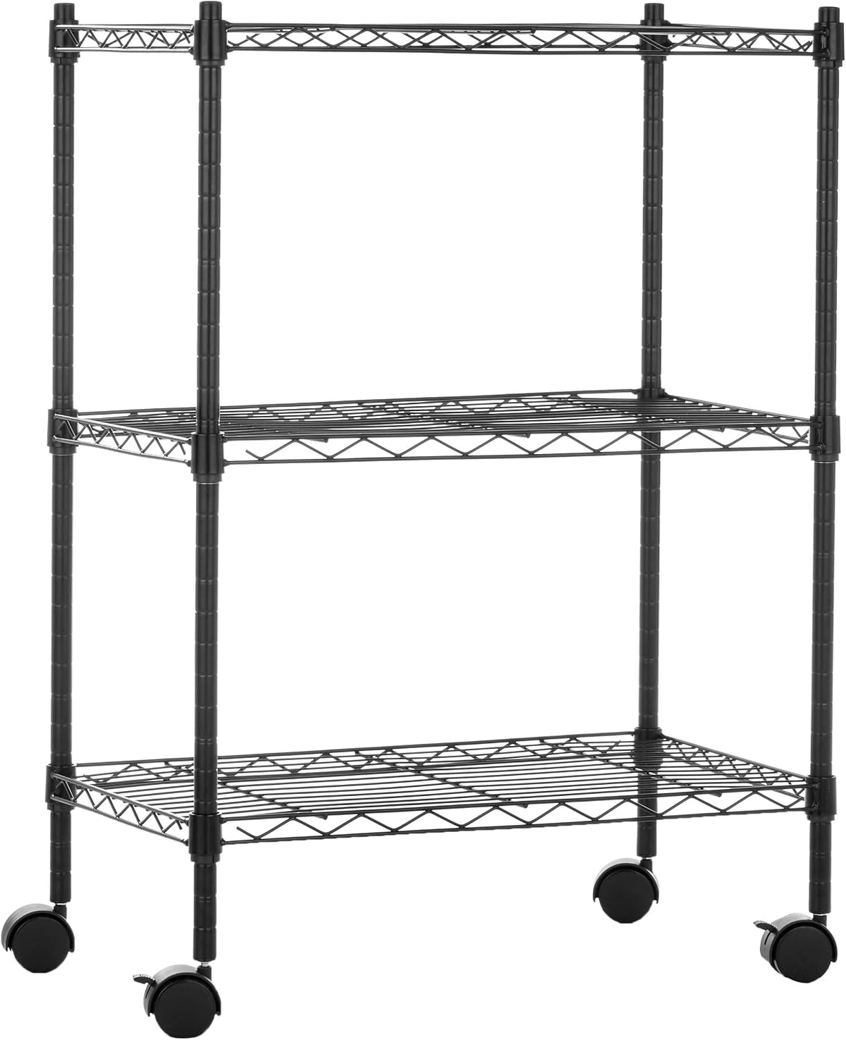 5-Shelf Adjustable Heavy Duty Steel Wire Rack, Space Saving Storage Shelving Organizer for Kitchen, Garage, No-Tool Assembly, 350 lbs Weight Capacity, 36" x 14" x 72", Chrome