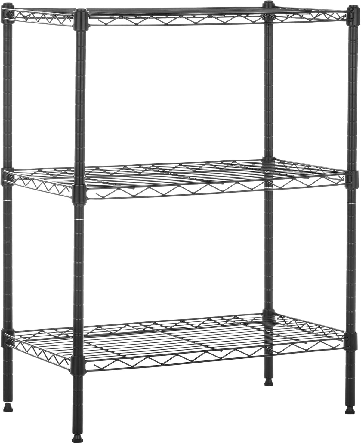 5-Shelf Adjustable Heavy Duty Steel Wire Rack, Space Saving Storage Shelving Organizer for Kitchen, Garage, No-Tool Assembly, 350 lbs Weight Capacity, 36" x 14" x 72", Chrome