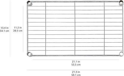 5-Shelf Adjustable Heavy Duty Steel Wire Rack, Space Saving Storage Shelving Organizer for Kitchen, Garage, No-Tool Assembly, 350 lbs Weight Capacity, 36" x 14" x 72", Chrome