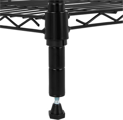 5-Shelf Adjustable Heavy Duty Steel Wire Rack, Space Saving Storage Shelving Organizer for Kitchen, Garage, No-Tool Assembly, 350 lbs Weight Capacity, 36" x 14" x 72", Chrome
