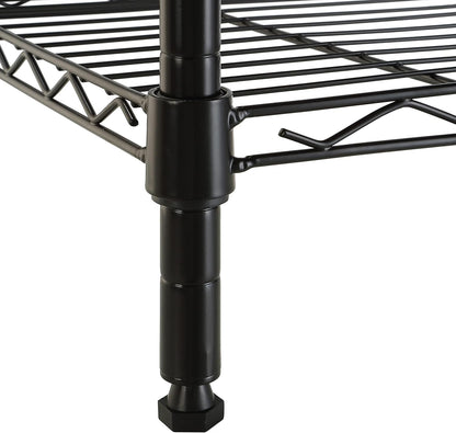 5-Shelf Adjustable Heavy Duty Steel Wire Rack, Space Saving Storage Shelving Organizer for Kitchen, Garage, No-Tool Assembly, 350 lbs Weight Capacity, 36" x 14" x 72", Chrome