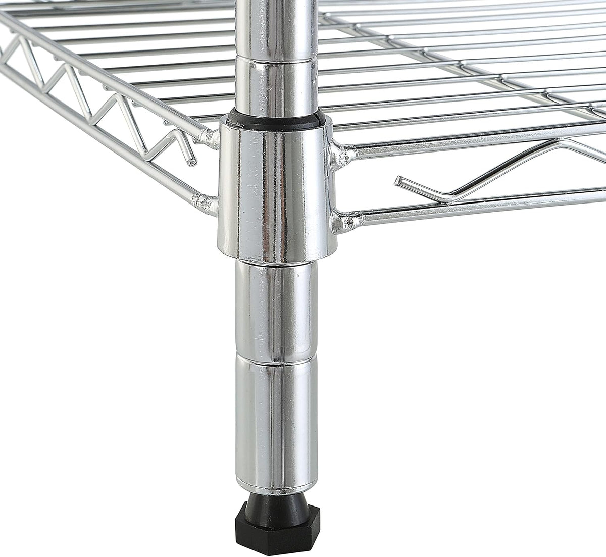 5-Shelf Adjustable Heavy Duty Steel Wire Rack, Space Saving Storage Shelving Organizer for Kitchen, Garage, No-Tool Assembly, 350 lbs Weight Capacity, 36" x 14" x 72", Chrome
