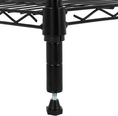 5-Shelf Adjustable Heavy Duty Steel Wire Rack, Space Saving Storage Shelving Organizer for Kitchen, Garage, No-Tool Assembly, 350 lbs Weight Capacity, 36" x 14" x 72", Chrome