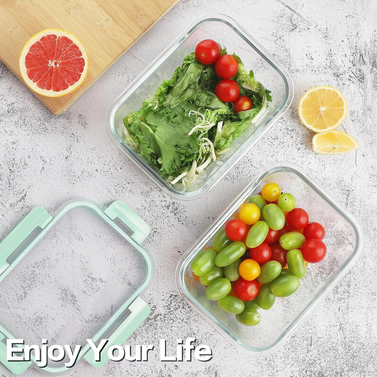 24pc Glass Food Storage Containers with Lids，Glass Meal Prep Containers