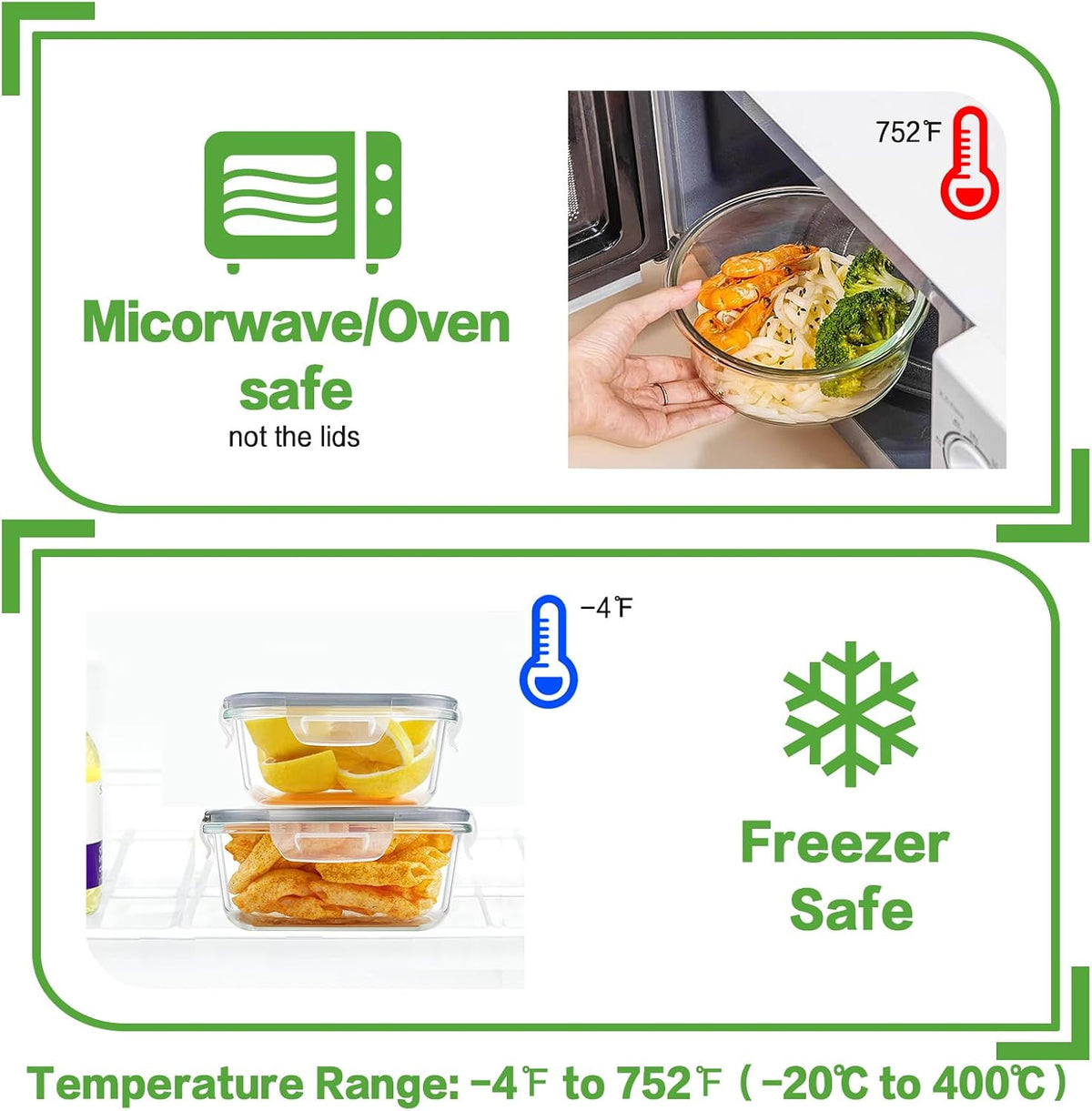 24pc Glass Food Storage Containers with Lids，Glass Meal Prep Containers