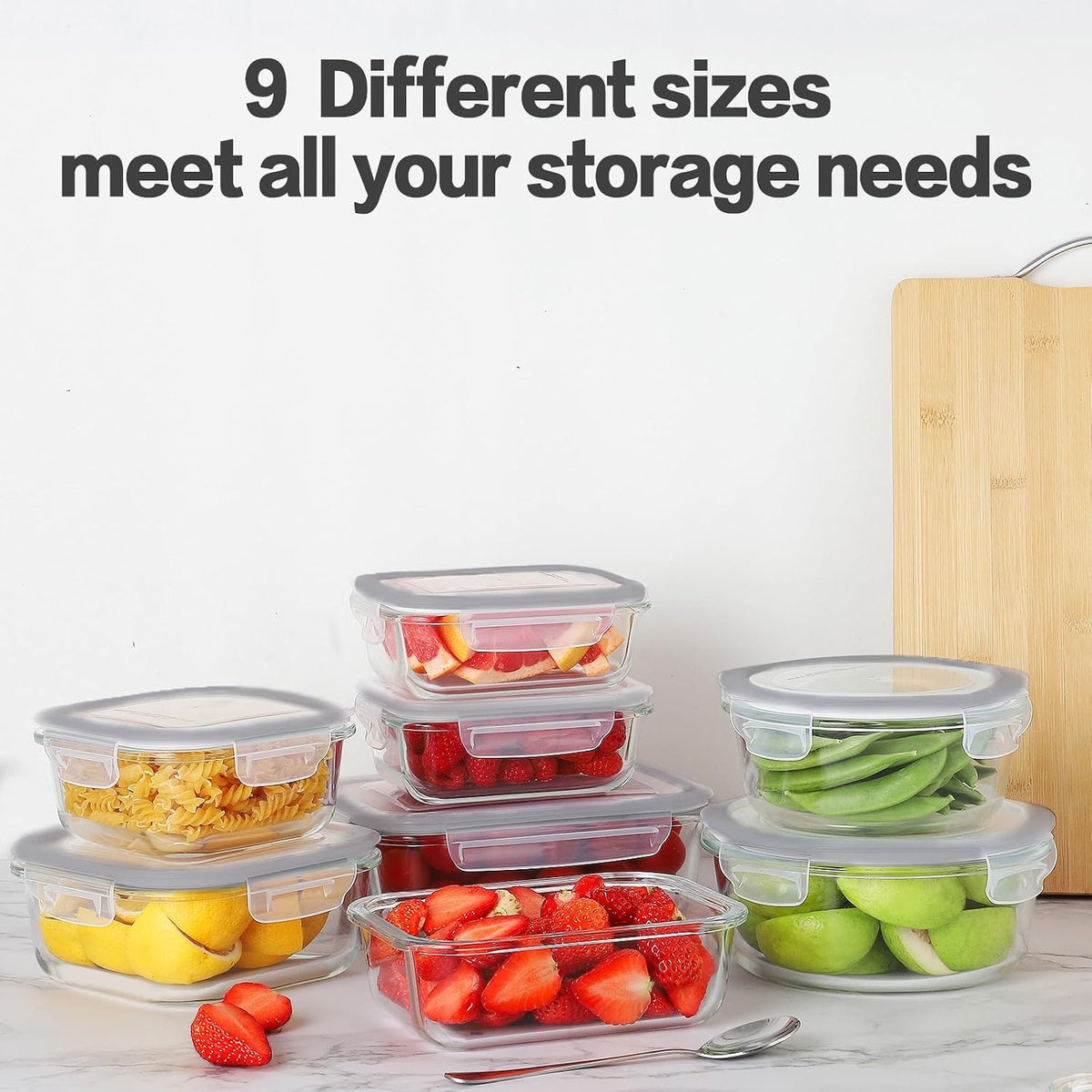 24pc Glass Food Storage Containers with Lids，Glass Meal Prep Containers