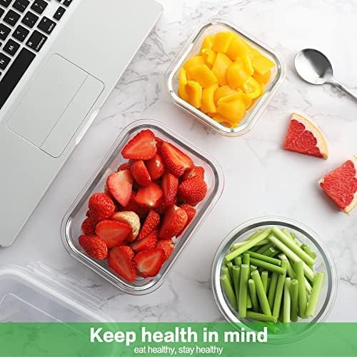 24pc Glass Food Storage Containers with Lids，Glass Meal Prep Containers