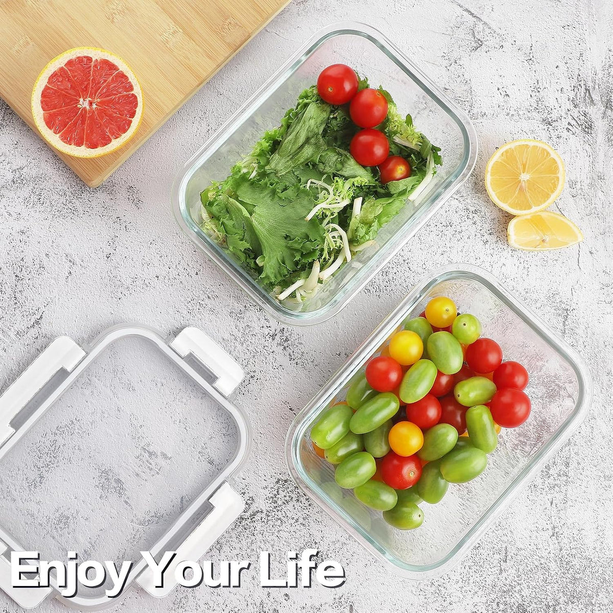 24pc Glass Food Storage Containers with Lids，Glass Meal Prep Containers