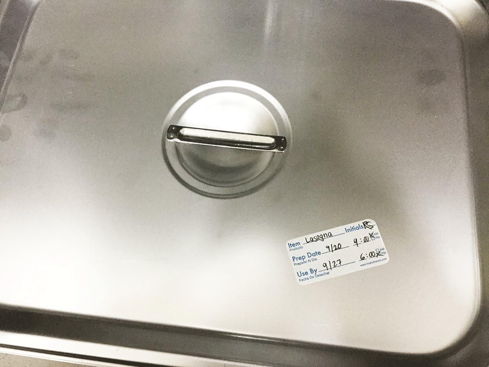 Dissolvable Food Storage Shelf Life Labels for Food Rotation Use By Preparation Stickers Prep Date 1 x 2 Inch 500 Adhesive Stickers
