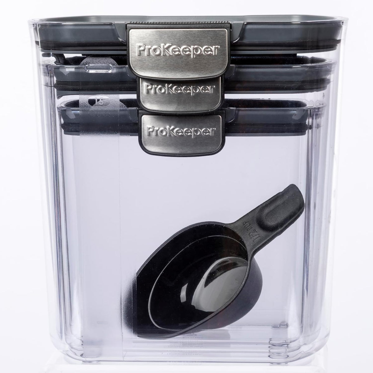 + Airtight Food Storage Container Set – Clear Plastic Flour and Sugar Canister Set with Magnetic Accessories for Kitchen Organization (Grey)