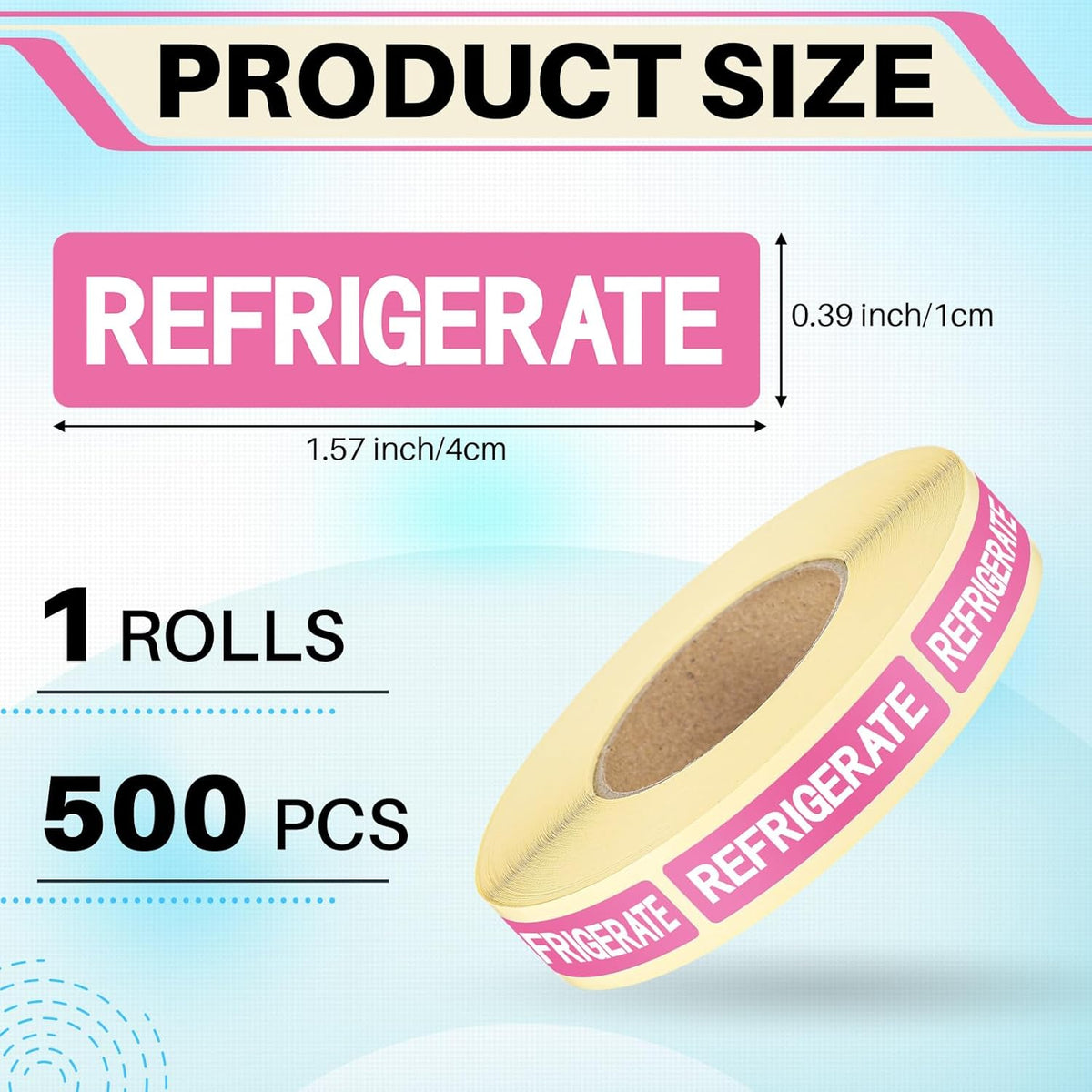 500 Pcs Keep Refrigerated Stickers 0.39" x 1.57" Pharmacy Sticker Medical Label Veterinary Auxiliary Sign Waterproof Freeze for Medicine Pill Syringe Food Candy Meat Mailing(Blue Snowflake)
