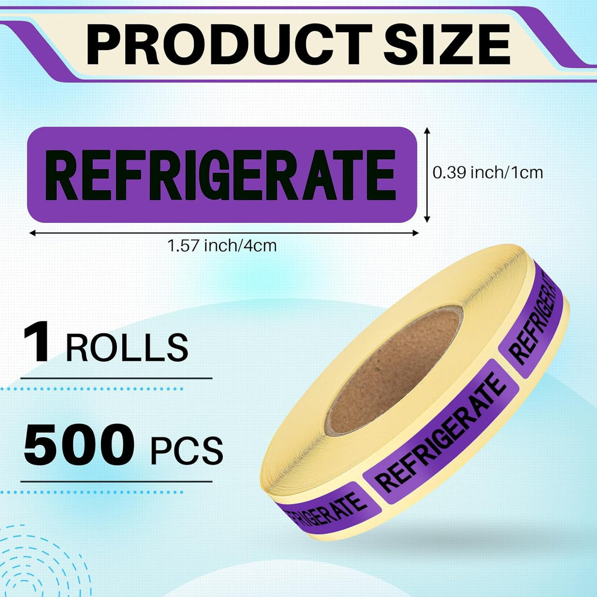500 Pcs Keep Refrigerated Stickers 0.39" x 1.57" Pharmacy Sticker Medical Label Veterinary Auxiliary Sign Waterproof Freeze for Medicine Pill Syringe Food Candy Meat Mailing(Blue Snowflake)