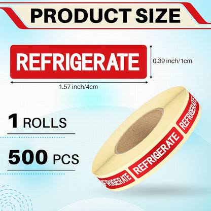 500 Pcs Keep Refrigerated Stickers 0.39" x 1.57" Pharmacy Sticker Medical Label Veterinary Auxiliary Sign Waterproof Freeze for Medicine Pill Syringe Food Candy Meat Mailing(Blue Snowflake)