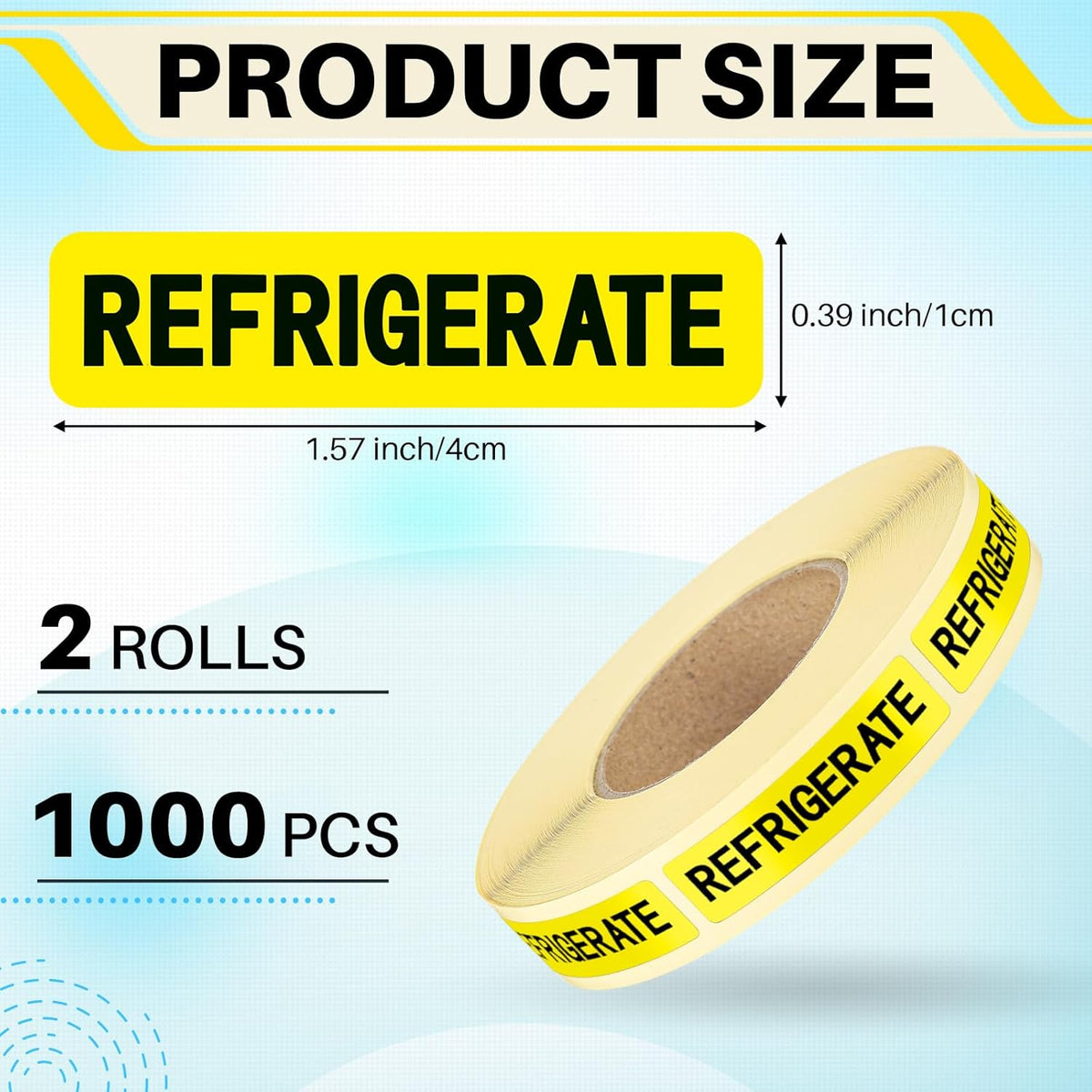 500 Pcs Keep Refrigerated Stickers 0.39" x 1.57" Pharmacy Sticker Medical Label Veterinary Auxiliary Sign Waterproof Freeze for Medicine Pill Syringe Food Candy Meat Mailing(Blue Snowflake)