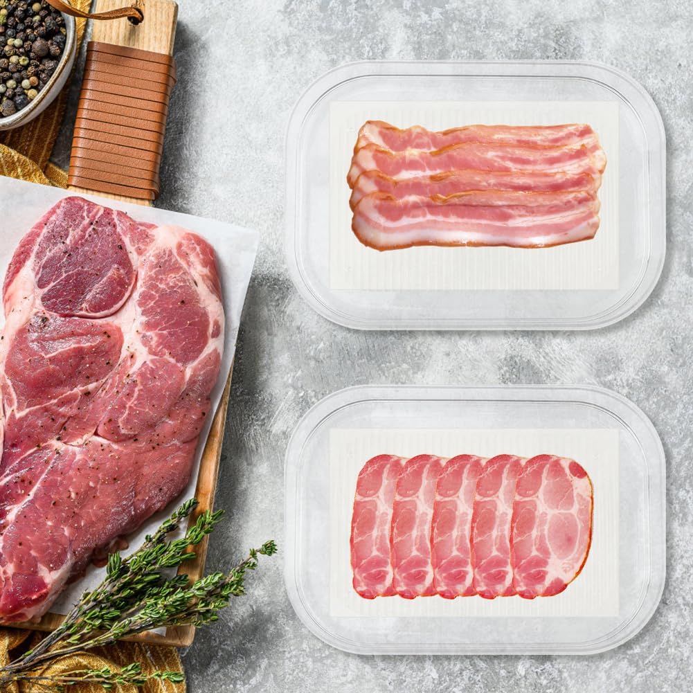 3 Layer Deli Meat Container for Fridge Stackable Organizer | Fridge storage for cold cuts, cheese and sandwich toppings, separate compartments with lids for easy meal prep and access