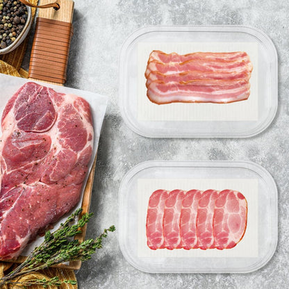 3 Layer Deli Meat Container for Fridge Stackable Organizer | Fridge storage for cold cuts, cheese and sandwich toppings, separate compartments with lids for easy meal prep and access