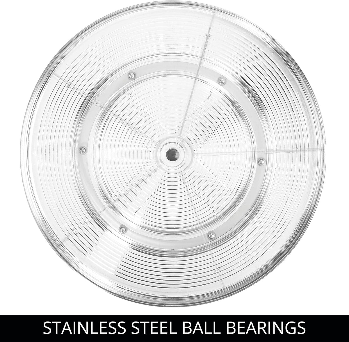 Recycled Plastic Lazy Susan Turntable Organizer Pantry, Bathroom, General Storage and More, The Linus Collection, 11.5", Clear