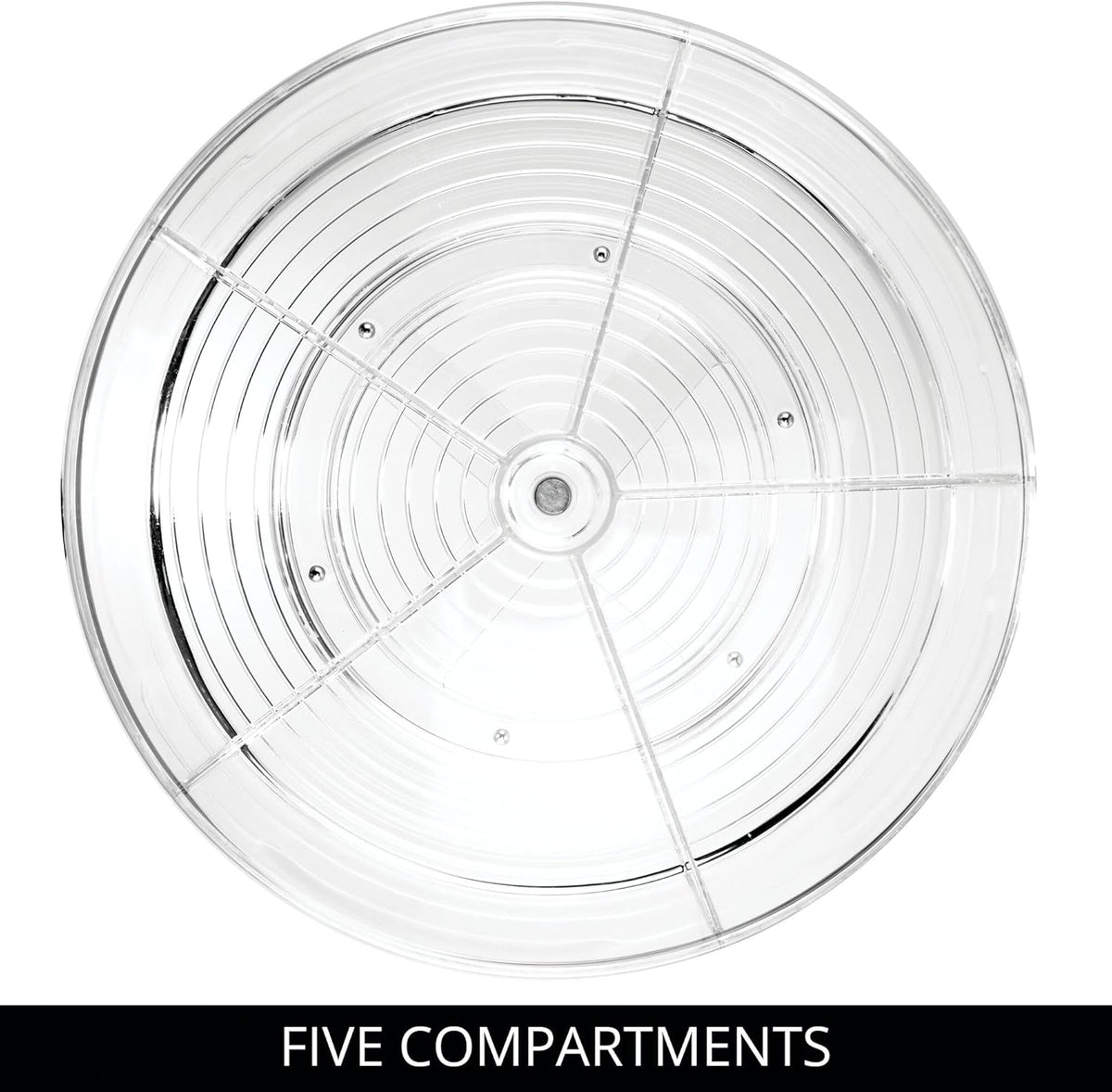 Recycled Plastic Lazy Susan Turntable Organizer Pantry, Bathroom, General Storage and More, The Linus Collection, 11.5", Clear
